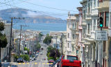 Hanging off the side of the Cable Car!!!!!!!!!