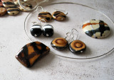 Earrings and pendants made with fair trade handmade ceramic beads from Kenya and sterling silver