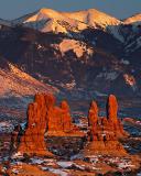 Arches - Pillars at Sunset