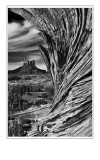 *Setting Hen Butte (B&W)*