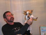 Larry Sinclair and pup Feb 06.JPG