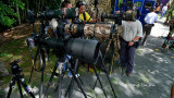 Nikon cameras from bird photographers on display