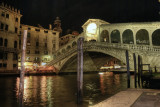 Rialto Bridge at night light