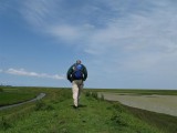 Op de dijk richting De Cocksdorp