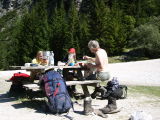lunch bij Rifugio Pederú