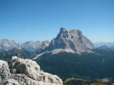 Zicht vanaf top Monte Coldai (2396 meter) op Pelmo