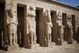 Statues in the Medinat Habu temple, Luxor.