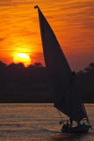 Sunset sailing on the Nile, Luxor.