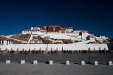 Potala Palace, former home of the Dalai Lama, in the morning.