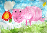 pig, Vivian, age:4