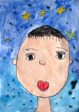 self-portrait, Jerry, age:5