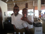 Our two favourite barmen Hussein and Othman