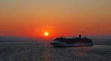 Sunrise sailing into Greece September 15, 2010