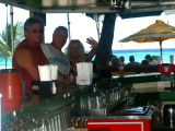 Barbados - Pat, Sandi and Dave at Carib Bar
