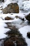 snowy rocks