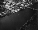 Aerial view of, Milton Flordia, in late 1960