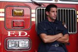 Fireman at the FDNY Ten House, Liberty Street