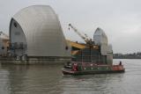 Passing through the Thames Barrier