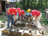 Casting new pre-cast facing blocks