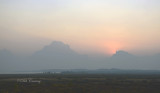 Tetons - Smokey Sunset