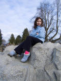Sara on rock (Douglas Park)