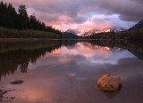 Clearing storm at sunrise