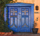 Double Blue Doors - Old Town - Albuquerque, New Mexico