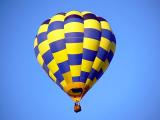 Yellow and blue balloon at the Eden Balloonfest