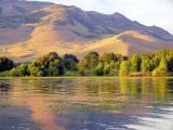 The Evening Sun Light up the Shoreline at Pineview Reservoir