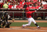 Reds outfielder Jerry Hairston Jr. take a hack
