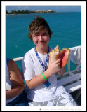 Matthew Got a Conch Shell As a Souvenier