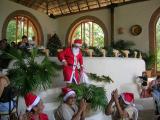 Santa arrives for the Senior citizens party
