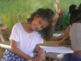 Little girl doing crafts