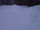 My parents street... yes, I tried to pull through the new snow only to get stuck and to dig out.