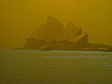 SYDNEYS OPERA HOUSE BATHED IN DUST