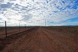 Looking west along the fence line on the Queensland side.