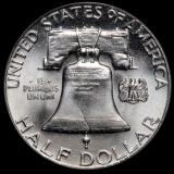 1959 Franklin Half Dollar PCGS MS 64 FBL rev