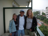 Lisa, Glenn & Allison arrive at Johns Hotel in Glyfada