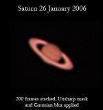 Saturn at opposition 1/26/06