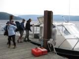Disembarking from the ferry at Cynthia Bay