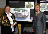 Executor Director Billie Luisi-Potts with Senator Clinton...