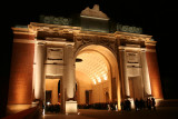 Menen Gate by night