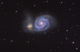 M51 - The Whirlpool Galaxy 50 pct Size Center Crop