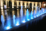 Night blues of a blue fountain