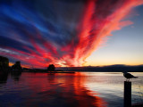Psychedelic sunrise cloud