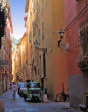 The alleys of the old towns have the colours of mustard and oranges