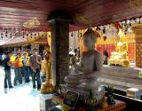paying respects to Buddha..