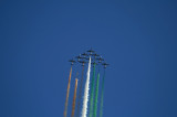 Italian Acrobatic Team Frecce Tricolori Climbing in the Sky
