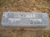 William & Elvira Simmons - Headstone