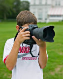 My son w/ D2X & 28-70 f/2.8 Nikkor